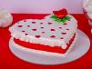 Heart Shape Cake White Heart Drops