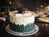 Classic Graduation Cake - Black and White