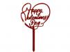 Happy Valentines Day Heart Red Topper