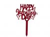 Happy Valentines Day Red Topper