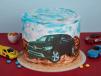 Car Design Fresh Cream Cake