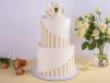 Golden Stripe Wedding Cake