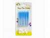 Crack Candle Blue 6pcs