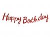 Glittery Red Happy Birthday Banner