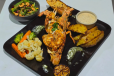 BUTTERFLY LOBSTER WITH LEMON BUTTER DIL SAUCE