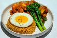 STIR FRIED CHICKEN WITH STICKY RICE