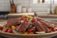 Grilled Sausage With Vegetables