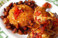 Jollof W Grilled Chicken And Salad