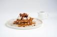 Lotus and berries pancakes
