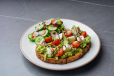 Avocado Toast With Mozzarella And Cherry Tomato