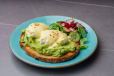 Avocado Toast With Poached Egg And Hollandaise Sauce