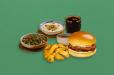 Kafta Burger & Potato Wedges Meal