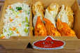 Veg fried rice momo platter