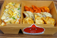 Chicken egg  fried rice momo platter