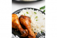 Fried Chicken with Steamed Rice choice of leg or breast
