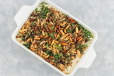 Fatteh Hummus with Meat and Pine Nuts