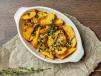 Garlic lemon and thyme potato wedges
