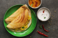 Masala Dosa With Sambar And Chutney