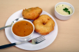 Medu Vada With Sambar And Chutney