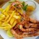Grilled Prawns With Chips
