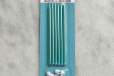 Long Blue Metallic Candles