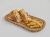 Sausage with Egg Club Sandwich
