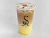 Ice saffron latte