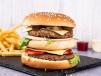 Grilled Double Beef Burger Sandwich
